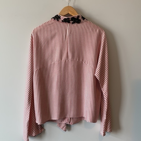 Velvet Heart  Retro 80s Ebroidered Neck Tie Button Down Shirt Size Large NWT - Picture 10 of 16